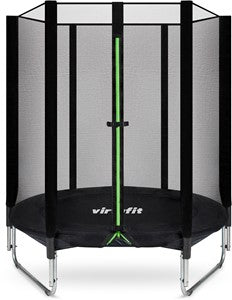 VirtuFit Kids Trampoline with Safety Net - Black - 140 cm
