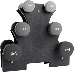 VirtuFit Neoprene Dumbbell Set - With Holder
