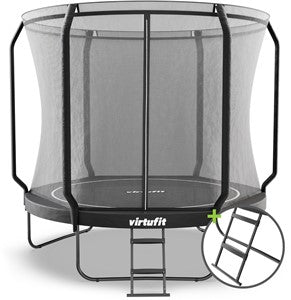 VirtuFit Premium Trampoline with Safety Net - Black - 251 cm