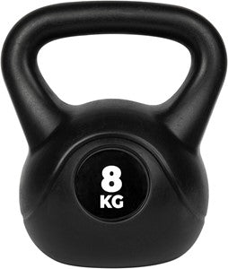 VirtuFit PVC Kettlebell - 8 kg - Black