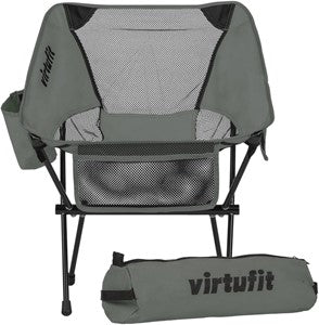 VirtuFit Camping Chair Compact - Beachchair - Grey