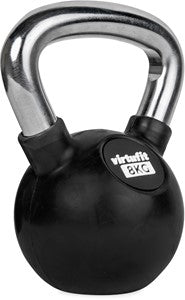 VirtuFit Kettlebell Pro - Rubber/Chrome - 10 kg