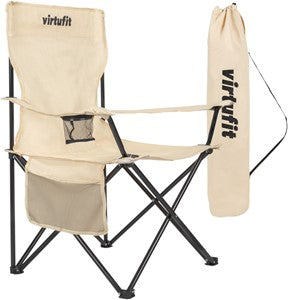 VirtuFit Foldable Camping Chair - Beige