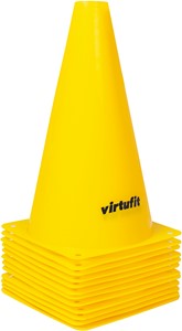 VirtuFit Cones Set - 23 cm - 12 Pieces - Yellow