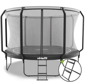 VirtuFit Premium Trampoline with Safety Net - Black - 366 cm